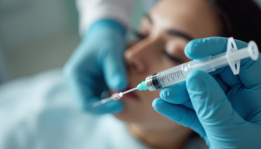 Injection syringe for collagen stimulating treatment
